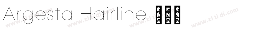 Argesta Hairline字体转换